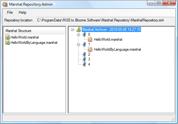 The Marshal Repository Admin Form