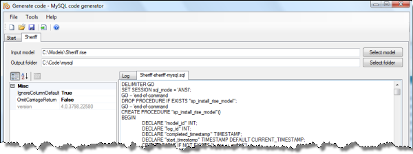 mysql code