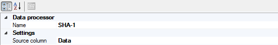 SHA-1 data processor properties