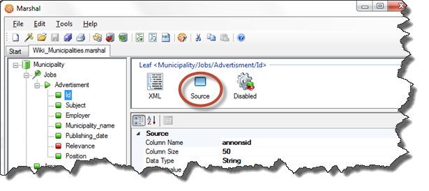 Leaf source properties